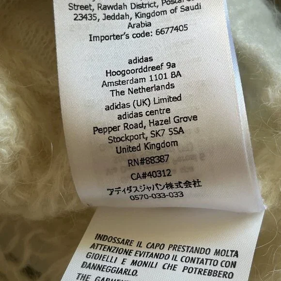 NWT Gucci X Adidas Ivory Mohair Knit Button Front Cardigan XS - Picture 11 of 16
